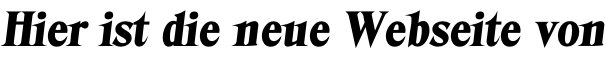 Hier ist die neue Webseite von